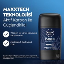 Men Erkek Stick Deodorant Deep Dimension 50 Ml,72 Saat Ter ve Ter Kokusuna Karşı Anti Perspirant Koruma,aktif Karbon