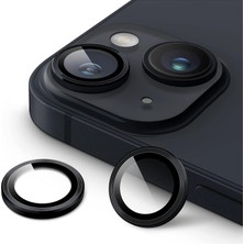 iPhone 14 / iPhone 14 Plus Kamera Camı Lens Koruyucu Halka Set - Siyah