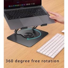Daytona ZR-110 B Alüminyum 360 Derece Dönen Tabanlı Katlanabilir Taşınabilir Laptop Standı (Koyu Gri)