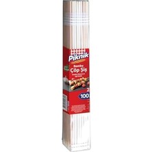 Piknik Ağaç Bambu Çöp Şiş 25 CM–100'LÜ 113-P