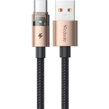 CA-6891 Usb-A To Type-C 1,2 M Kablo Şarj Işıklı