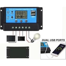 Solar Panel Akü Şarj Cihazı 10A 12/24V