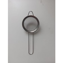 Saplı Büyük Çay Süzgeci – Paslanmaz Metal Bardak Çay Süzgeci ve Pudra Şekeri Eleği (1, Metal)