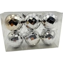 Beysüs Yılbaşı Çam Ağacı Süsü Disko Topu Görünümlü 6 cm 6 Lı