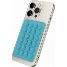 Telefon Arkasına Yapışan Silikon Vakumlu Pratik Telefon Tutucu, Kolay Telefon Kılıfı Tutucu, Tüm Cep Telefonu Modellerine Uygun, Araç Telefon Tutucu, Makyaj, Mutfak, Ahtapot (Mavi)