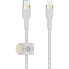 Pro Örgülü Usb-C/lightning Kablosu, 1 M, Mfı Sertifikalı, 20 W, Hızlı Şarj Için, Pd Power Delivery Ile, 14/14 Plus, 13, 12, Pro, Max, Mini Gibi Cihazlar Için, Beyaz