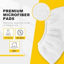 8 Mikrofiber Kapak Seti  Buharlı Temizleyici Aksesuarları Için Uyumlu  Sc 2, Sc 3, Sc 4, Sc 5 (El Memesi Için)