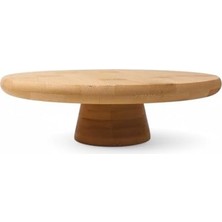 Ayaklı Yüksek Bambu Sunum Tabağı | Yükseltici Ayaklı Bambu Sunum Tepsisi – Doğal, Şık ve Dayanıklı (20CM*20CM*6CM)