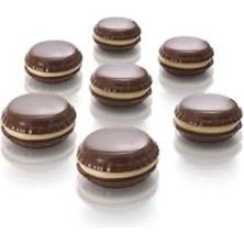 Siliko World Silikon Çikolata Kalıbı ve Mini Makaron Silikon Kalıbı, Kahverengi