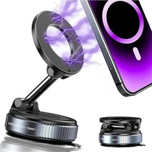 360 Dönebilen Telefon Tutucu - Ayarlanabilir Mıknatıslı Vakumlu Araç Içi Telefon Tutucu