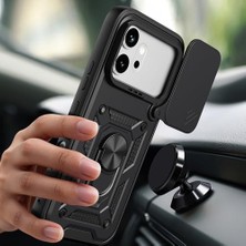 Tecno Pova Curve 2 Ile Uyumlu Phoenixshield Sürgülü Sistem Kamera Korumalı Kapak Tam Koruma Manyetik Vega Kapak Siyah