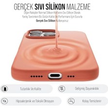 iPhone Kılıf Ince Sıvı Silikon 3 Katmanlı Tam Kaplamalı Yumuşak Jel Kauçuk Kılıf Kapak, Turuncu (Iphone 11 Pro 8)