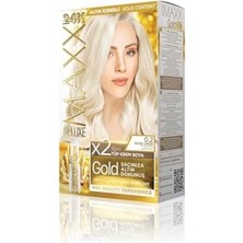 Serisi 24K Altın Parçacıklı Serum ile 1 Kutu 2 x 50 ml ve Geliştiriciler Saç Boyası (Buzul Sarısı 0.2)