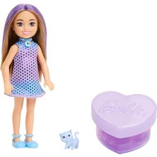 Party Unboxed Chelsea Oyuncak Bebek Seti, Glam Party Serisi 6 Sürpriz, Evcil Hayvan ve Renk Değişimi Dahil (Stiller Farklı Olabilir), JFY04