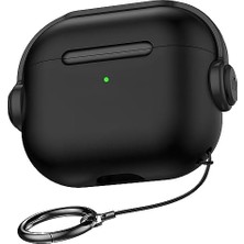 Pro/pro 2 Djpods Sert Malzemeli Kilitli Kapak Askı Aparatlı Pro/pro 2 Uyumlu Kılıf (Siyah - Siyah)