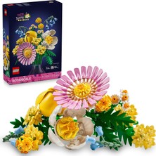 Küçük Sarı Buket 10347-9 Yaş ve Üzeri Kız ve Erkek Çocuklar Için Papatya, Şakayık ve Lale Dahil Yapay Çiçekler Içeren Yaratıcı Dekoratif Çiçek Buketi Yapım Seti (373 Parça)