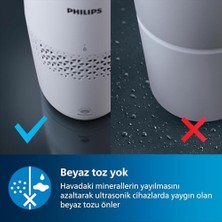 Nemlendirici 2000 Serisi - Hijyenik Nemlendirme,%99,97 Daha Az Bakteri, 2l Su Haznesi, 190 Ml/saat, 31 M²'ye Kadar Odalar Için, Ultra Sessiz (32 Db), Otomatik Kapanma, Beyaz (HU2510/10)