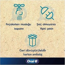 Pro Serisi 1 Siyah Elektrikli Diş Fırçası, 1 Diş Fırçası Başlığı, Braun Tasarımı