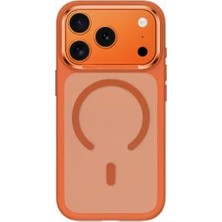 iPhone 17 Pro, Turuncu Çerçeveli Şeffaf Koruyucu Kılıf, Yüksek Kaliteli Telefon Koruma Silikon