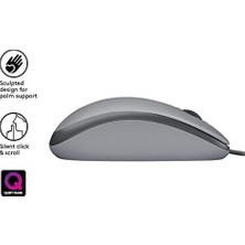 M110 USB Kablolu Sessiz Mouse, Dizüstü Bilgisayar, Notebook, Pc ve Mac Için Quiet Click Teknolojili, Usb-A Bağlantılı, Sağ ve Sol Elle Kullanıma Uygun, Gri