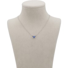 Brisinga Silver Lacivert Taşlı Mini Kelebek Gümüş Kolye