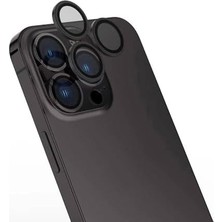 Zore Ile Uyumlu 16 Pro 16 Pro Max Cl-15 Parmak Izi Bırakmayan Anti-Reflective Kamera Lens Koruyucu Gri