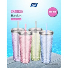 Sparkle Cam Şişe, 750 ml Kapasiteli, Mavi