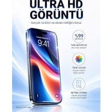 iPhone 16 Pro Uyumlu 9h Kırılmaz Cam Ekran Koruyucu, 9h Sertlik, Tempered Glass, Şeffaf, Parlak Yüzey