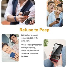 iPhone 14 Plus Gizli Hayalet Ekran Koruyucu, Yandan Görünmeyen Full Ekran Koruyucu Cam, Tam Gizlilik Tam Koruma.
