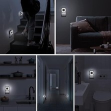 LED Gece Lambası, Duvara Takılan LED Gece Lambası, Alacakaranlık Sensörlü, 0.5W Gece Aydınlatması, Koridor, Merdiven, Mutfak, Banyo ve Yatak Odası Için (6'lı Paket)