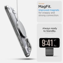 16 Pro Max ile Uyumlu Ince Magsafe Kılıf Ultra Hybrid Sararmaya Dayanıklı Duraclear™ Hava Kanalı Teknolojisi™ Askeri Sınıf Koruma Magfit Zero One Tasarım Kapak - ACS08005