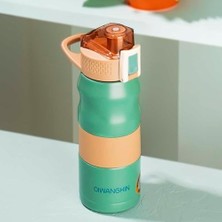 Er 1393-4 Paslanmaz Çelik Sızdırmaz Çift Katmanlı Yalıtımlı Çay Kahve Termosu Yeşil 350 ml