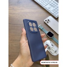 Süper Ince Mat Ultra Thin Silikon Kılıf Lacivert Redmi Note 14 Pro 5g ile Uyumlu