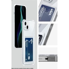 Galaxy S21 Fe Kapak Kamera Korumalı Kartlıklı Darbe Emici Özellikli Şeffaf Silikon Kılıf