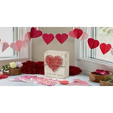 34248 Rustik Beyaz Ip Sanat Kutusu Tabelası, 8,9 cm x 10,16 Cm, Love You More