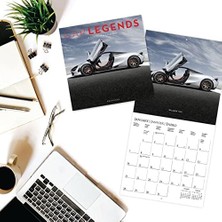 Graphique 2024 Araba Efsaneleri Duvar Takvimi | 12 "x 12" | Kalın Kağıt | Ev ve Ofis Düzenleyici | Büyük Aylık Izgara | 3 Dil ve Işaretli Tatil | 2025 Için 4 Aylık Önizleme Sayfası