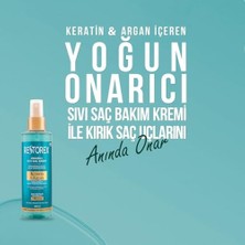 Restorex Keratin & Argan Onarıcı Sıvı Saç Bakım Kremi 200 Mililitre, Yıpranmış ve Hasar Görmüş Saçlar