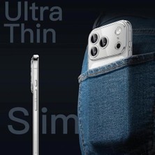 iPhone 17 Pro Max Kablosuz Şarj Destekli Maggsafee Uyumlu Şeffaf Kamera Korumalı Kılıf Sert Pvc Sararmaz Lens Korumalı Kılıf Ultra Ince