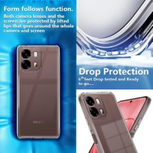 Ehr. Oppo A6 Pro 4g ile Uyumlu Kılıf, 2mm Kalınlaştırılmış Şeffaf Silikon, Darbe Emici Kamera Korumalı Esnek Arka Kapak