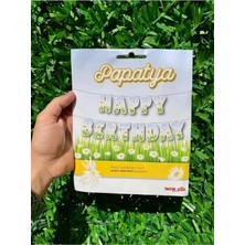 Mfm Papatya Temalı Happy Birthday Banner Yazı