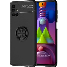 Galaxy M51 Için Kılıf Kickstand Ring Holder Siyah [galaxy M51 ile Uyumlu Kılıf - Siyah]