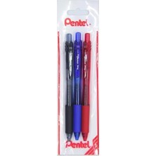 Energel 0.5 mm Likit Roller Kalem Siyah/mavi/kırmızı 3'lü Set