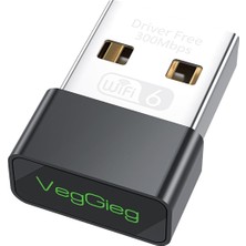 300MBPS Wifi 6 Çift Bant Kablosuz Alıcı Verici Nano USB Adaptör