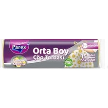 Büzgülü Çöp Torbası Limon Kokulu Orta Boy