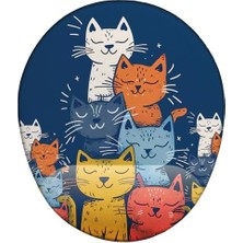 Renkli Sevimli Kediler Mouse Pad