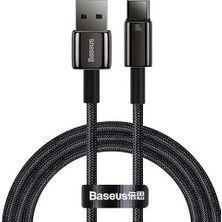 Tungsten Gold Hızlı Şarj Kablosu USB To Type-C 100W, 1m, Siyah
