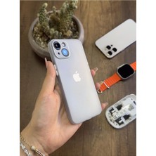 Süper Ince Mat Ultra Thin Silikon Kılıf Buzlu Beyaz iPhone 14 ile Uyumlu