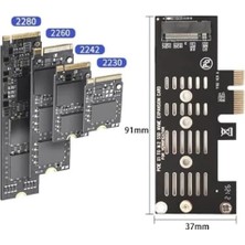 5225 Pci-E Express 3.0 To Nvme SSD M.2 M Key Çevirici Kart
