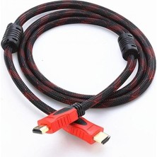 HDMI Kablo 1.5 Metre Ses ve Görüntü Aktarım Kablosu - Siyah/kırmızı