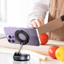 K007 Araç Telefon Tutucu ve Standı Katlanabilir 360 Derece Her Yöne Dönebilir Vakum Magnetic Kilitli Mıknatıslı 5 kg Taşıma Kapasiteli Şık ve Kaliteli Sağlam Çok Güçlü ve Tüm Yüzeylere Uygundur